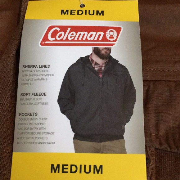 NWTs Coleman Men’s Hooded Sherpa lined jacket Sz M - Picture 6 of 16
